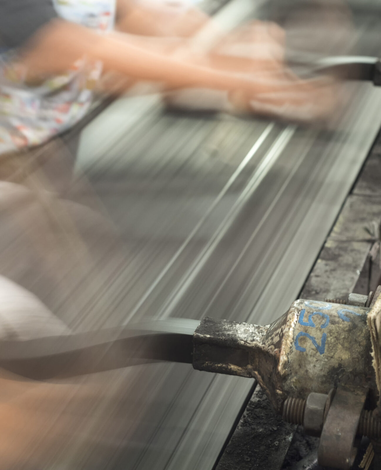 Cutting Cococnut Charcoal Dough From Molding Machine