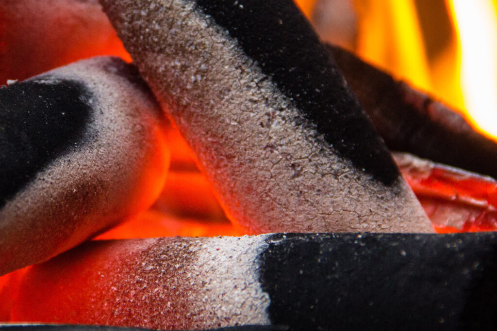 Finger Shaped Coconut Charcoal Burning